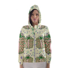 Purple Gifts On A Holy Night   Women s Hooded Windbreaker
