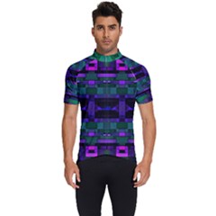 Abstract Pattern Desktop Wallpaper Men s Short Sleeve Cycling Jersey
