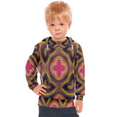 Kaleidoscope Art Pattern Ornament Kids  Hooded Pullover