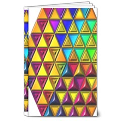 Cube Diced Tile Background Image 8  X 10  Hardcover Notebook by Hannah976
