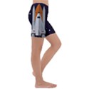 Rocket Space Universe Spaceship Kids  Lightweight Velour Capri Yoga Leggings View3