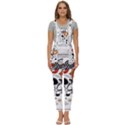 Astronaut Drawing Planet Women s Pinafore Overalls Jumpsuit View1