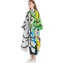 Brain Mind Psychology Idea Drawing Women s Hooded Rain Ponchos View2