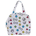 Dog Paw Seamless Pattern Footprint Bone Boxy Hand Bag View1