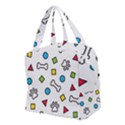 Dog Paw Seamless Pattern Footprint Bone Boxy Hand Bag View2