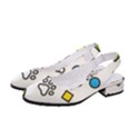 Dog Paw Seamless Pattern Footprint Bone Women s Classic Slingback Heels View2