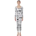 Pattern Hipster Abstract Form Geometric Line Variety Shapes Polkadots Fashion Style Seamless Long Sleeve Catsuit View1