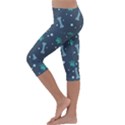 Bons Foot Prints Pattern Background Kids  Lightweight Velour Capri Leggings  View2