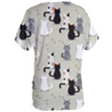 Cute Cat Seamless Pattern Women s Oversized T-Shirt View2