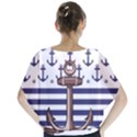 Anchor Background Design Batwing Chiffon Blouse View2