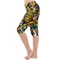 Cowboy Skeleton With Gun Illustration Lightweight Velour Cropped Yoga Leggings View2