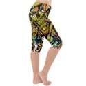 Cowboy Skeleton With Gun Illustration Lightweight Velour Cropped Yoga Leggings View3
