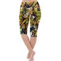 Cowboy Skeleton With Gun Illustration Lightweight Velour Cropped Yoga Leggings View4