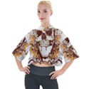 Harvest Of Fear Logo Illustration Skull Pistol Mock Neck T-Shirt View1