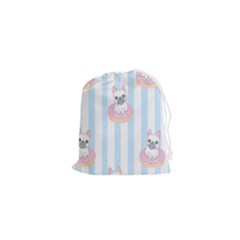 French Bulldog Dog Seamless Pattern Drawstring Pouch (xs)