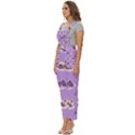 Cute Colorful Cat Kitten With Paw Yarn Ball Seamless Pattern Women s Pinafore Overalls Jumpsuit View2