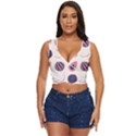 Fruits Halves Pattern Design Women s Sleeveless Wrap Top View1