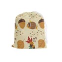 Leaves Foliage Acorns Barrel Drawstring Pouch (Large) View1