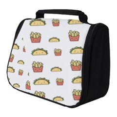 Fries Taco Pattern Fast Food Full Print Travel Pouch (small) by Apen