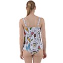 Doodle Fun Food Drawing Cute Twist Front Tankini Set View2