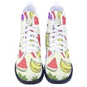 Fruits Pattern Background Food Kid s High-Top Canvas Sneakers View1