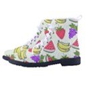 Fruits Pattern Background Food Kid s High-Top Canvas Sneakers View2
