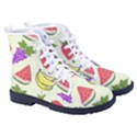 Fruits Pattern Background Food Kid s High-Top Canvas Sneakers View3