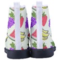 Fruits Pattern Background Food Kid s High-Top Canvas Sneakers View4