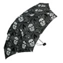 Skull Skeleton Pattern Texture Mini Folding Umbrellas View2