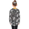 Skull Skeleton Pattern Texture Kids  Double Breasted Button Coat View2