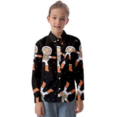 Astronaut Space Rockets Spaceman Kids  Long Sleeve Shirt
