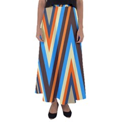 Pattern Triangle Design Repeat Flared Maxi Skirt