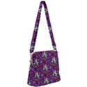 Pumpkins Ghosts Skeleton Pattern Zipper Messenger Bag View1