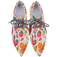 Fruit Sweet Pattern Pointed Oxford Shoes