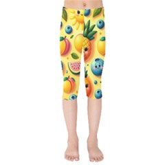 Fruits Fresh Sweet Pattern Kids  Capri Leggings 