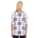 Nautical Seamless Pattern Wide Neckline T-Shirt View2
