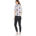 Nautical Seamless Pattern Frill Neck Blouse View2