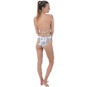 Cat Kitten Seamless Pattern Tie Strap One Piece Swimsuit View2