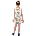 Cute Astronaut Cat With Star Galaxy Elements Seamless Pattern Kids  Cross Back Dress View2