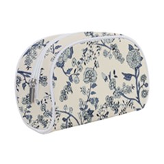 Blue Vintage Background, Blue Roses Patterns, Retro Make Up Case (small)