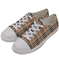 Burberry, Checker, Clothes, Fashion, Pattern Women s Low Top Canvas Sneakers