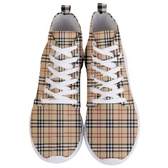 Burberry, Checker, Clothes, Fashion, Pattern Men s Lightweight High Top Sneakers