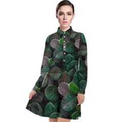 Dark Nature , Nature, Edeg Long Sleeve Chiffon Shirt Dress