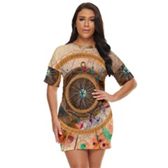 Dreamcatcher, Abstract, Colorful, Colors, Dream, Golden, Vintage Just Threw It On Dress