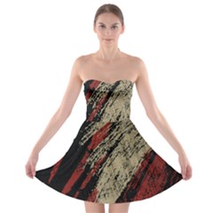 Fabric, Texture, Colorful, Spots Strapless Bra Top Dress