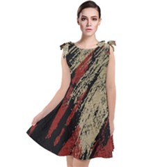 Fabric, Texture, Colorful, Spots Tie Up Tunic Dress