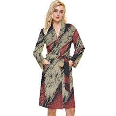 Fabric, Texture, Colorful, Spots Long Sleeve Velvet Robe