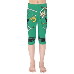 Adventure Time The Legend Of Zelda Kids  Capri Leggings 