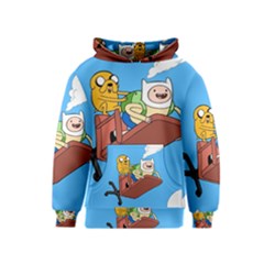 Cartoon Adventure Time Jake And Finn Kids  Pullover Hoodie by Sarkoni