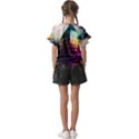 Tropical Forest Jungle Ar Colorful Midjourney Spectrum Trippy Psychedelic Nature Trees Pyramid Kids  Cut Out Flutter Sleeves View2
